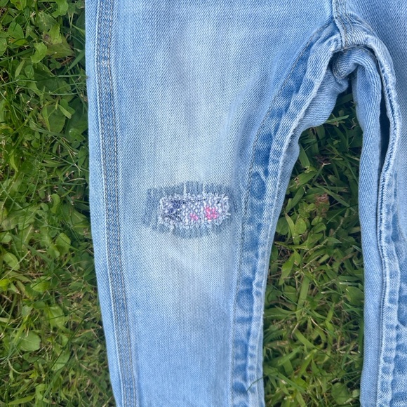 Vintage Oshkosh B’Gosh Toddler Girls Vestbak Denim Bibs Overalls Size 18M Cotton - Picture 5 of 8